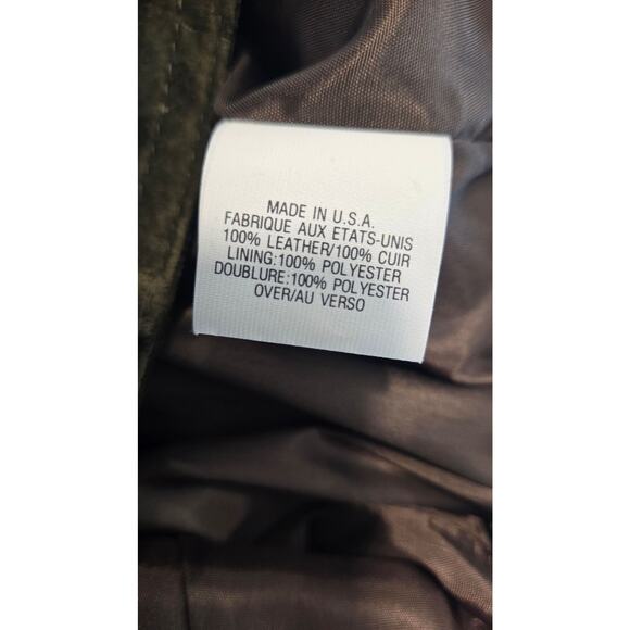 Talbots Forest Green Suede Leather Shorts Size 8 High Rise Pleated USA Made - Picture 7 of 9